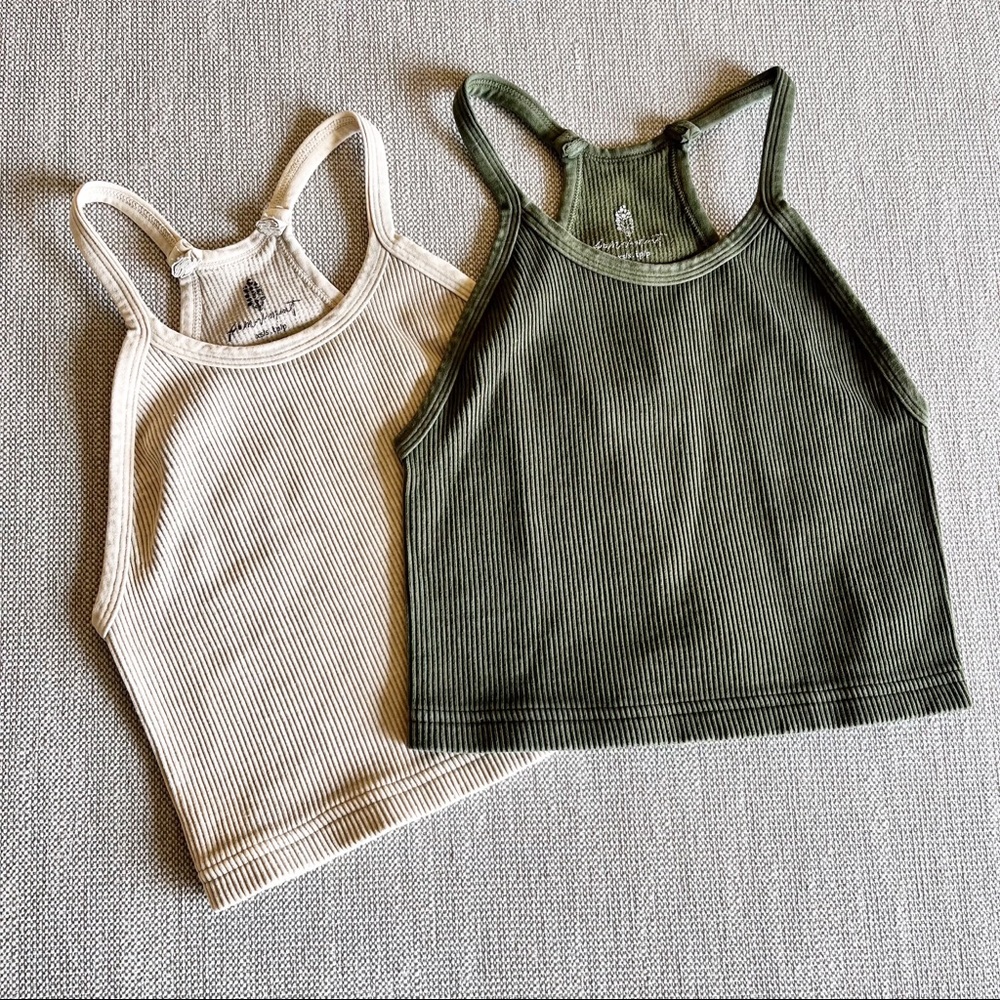 Free People Happiness Runs Crop Tank Top Lot of 2 BRAND NEW XS/S